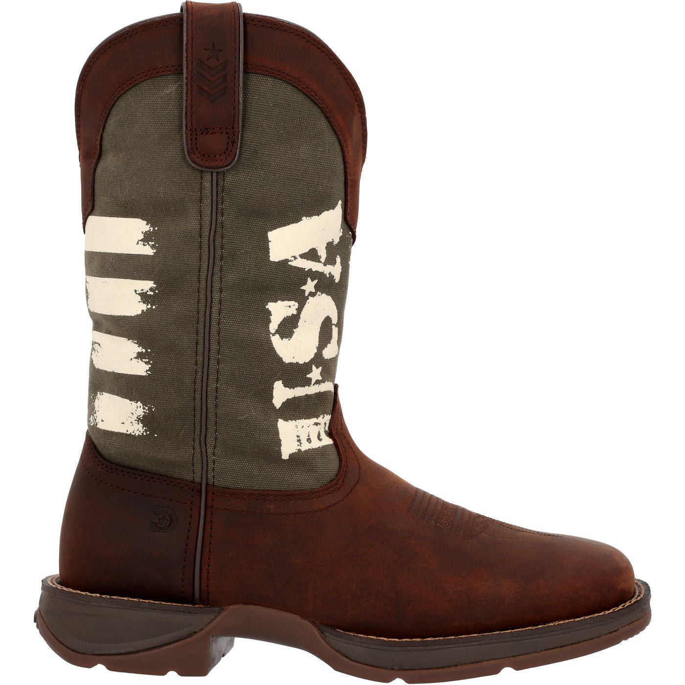 Rebel™ by Durango® Army Green USA Print Western Boot