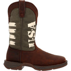 Rebel™ by Durango® Army Green USA Print Western Boot