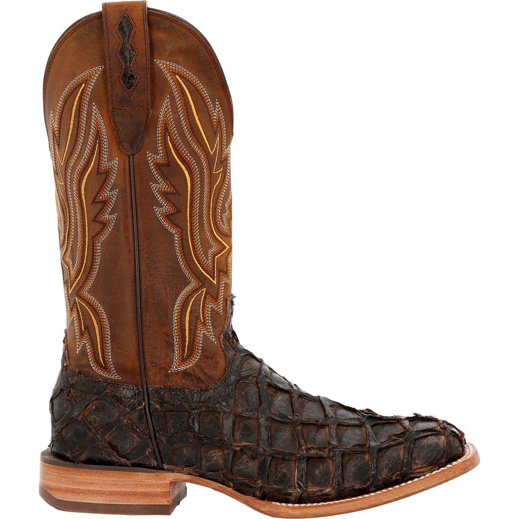 Durango® Premium Exotics™ Dark Brown Pirarucu Western Boot
