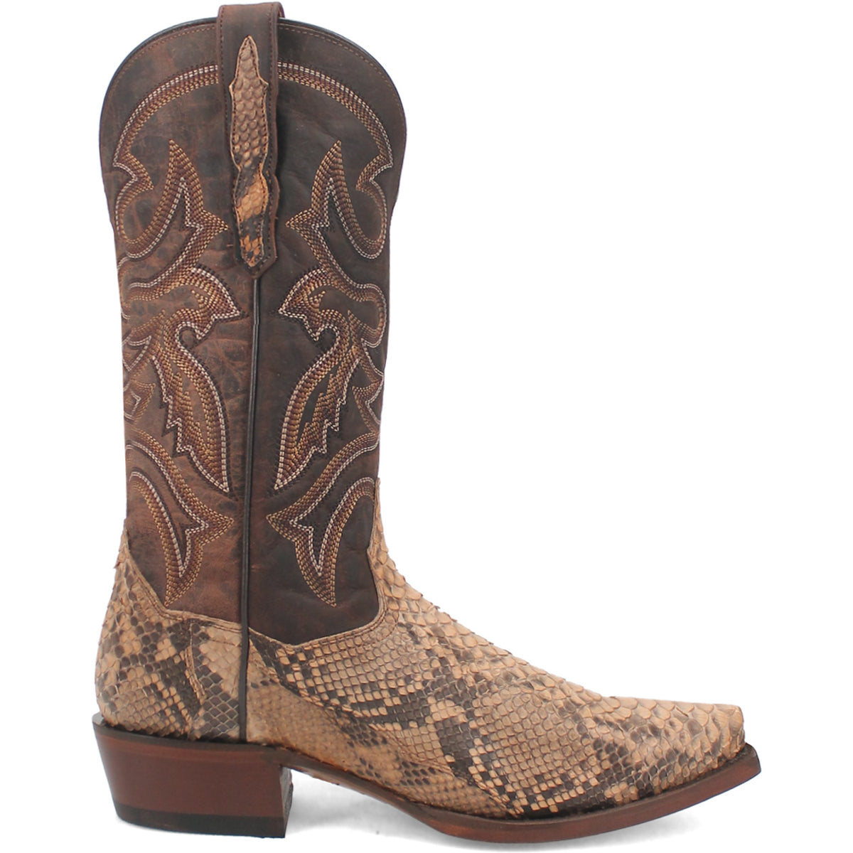 DAN POST STURGIS PYTHON SAND/BROWN COWBOY BOOTS DP3058
