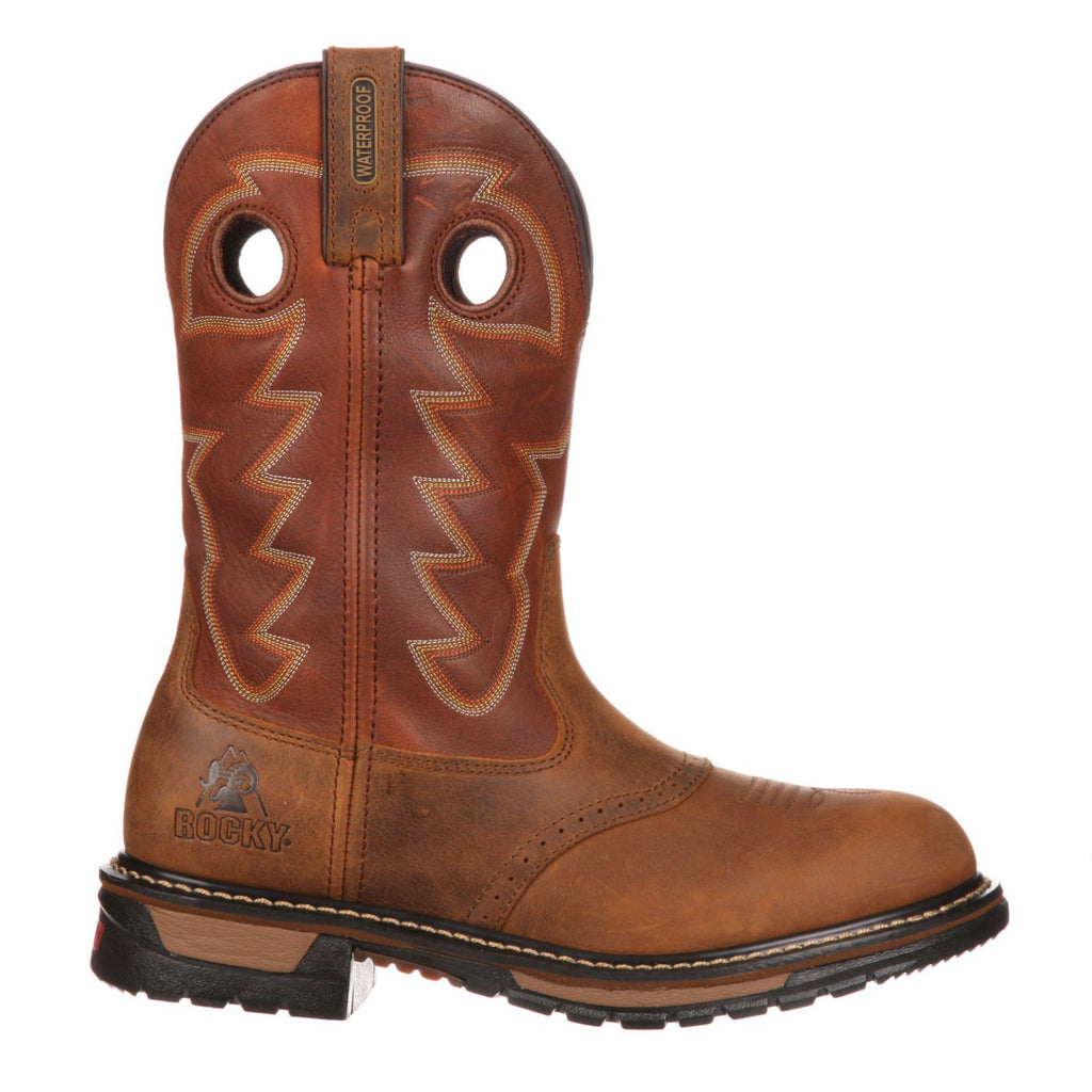 Rocky Original Ride Branson Saddle Roper Waterproof Western Boot