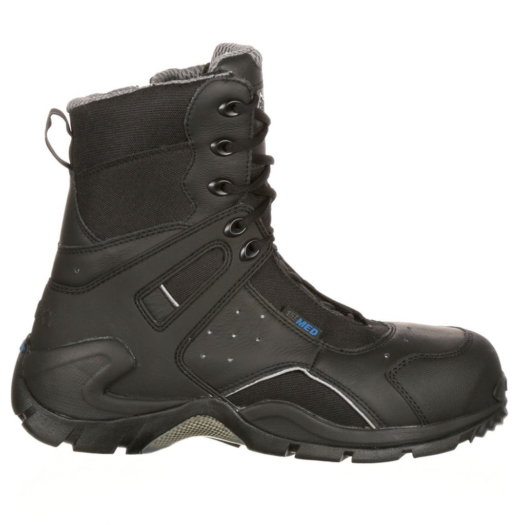 Rocky 1st Med Carbon Fiber Toe Puncture-Resistant Side-Zip Waterproof Public Service Boot
