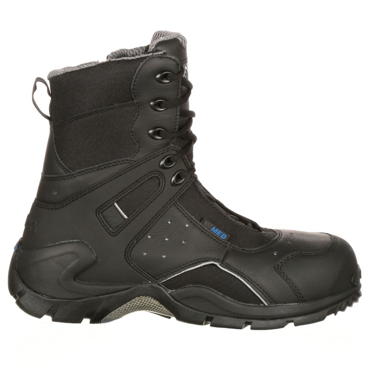 Rocky 1st Med Carbon Fiber Toe Puncture-Resistant Side-Zip Waterproof Public Service Boot