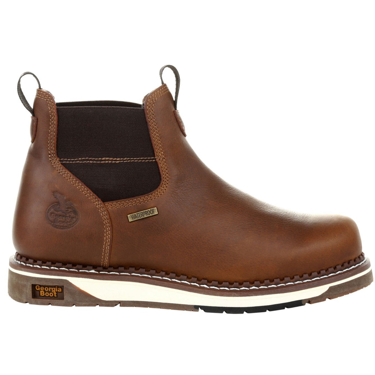 Georgia Boot AMP LT Wedge Steel Toe Waterproof Chelsea Work Boot