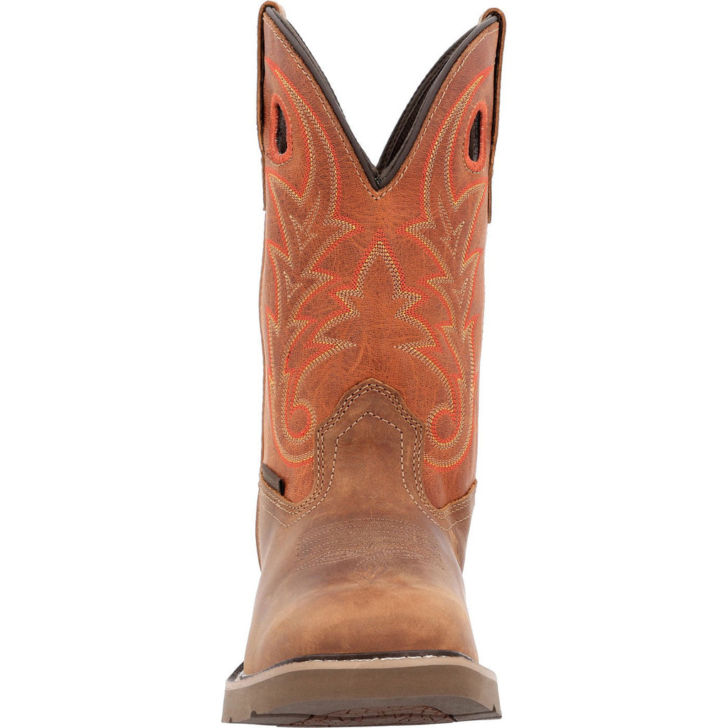 Georgia Boot Core 37 Western 11" Waterproof Pull-On Work Boot in Brown/Rust