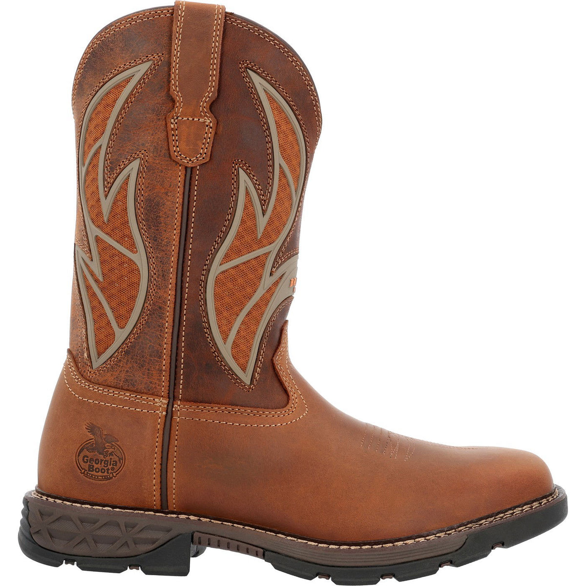 Georgia Boot Carbo-Tec FLX Pull-on with InsulKul™ Work Boot in Brown/Brick