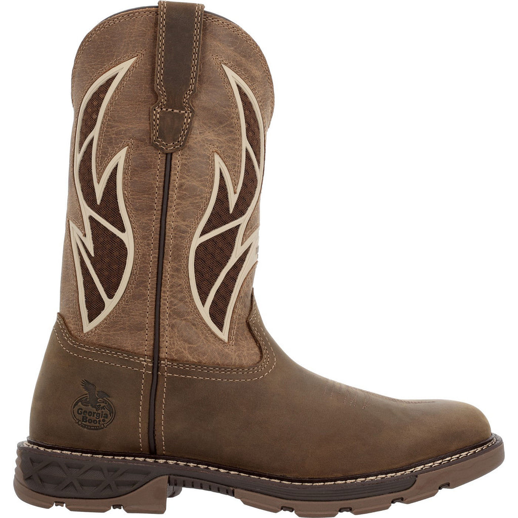 Georgia Boot Carbo-Tec FLX Pull-on with InsulKul™ Work Boot in Brown/Tan