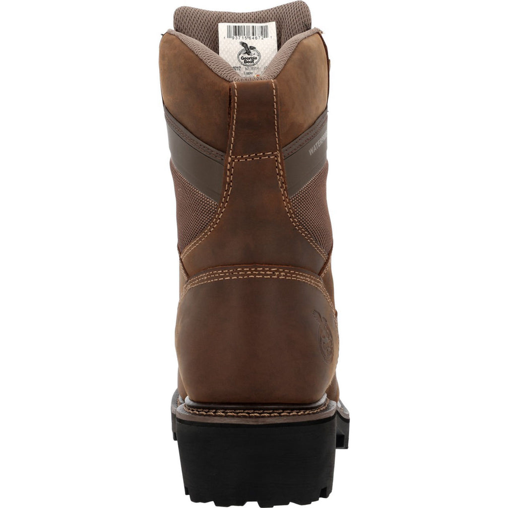 Georgia Boot Core 37 9" Scalloped Heel Waterproof Composite Toe Logger Work Boot