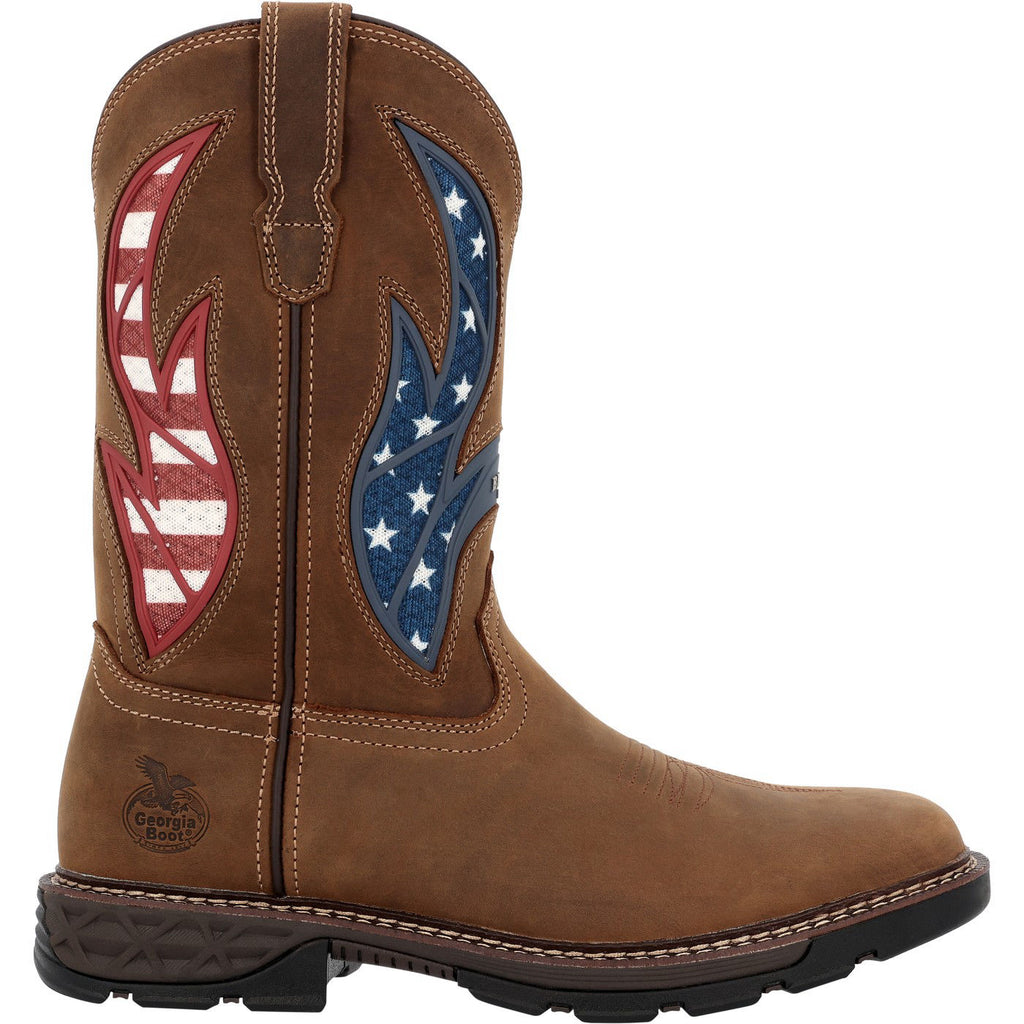 Georgia Boot Carbo-Tec FLX 11" Patriotic Pull-On Work Boot
