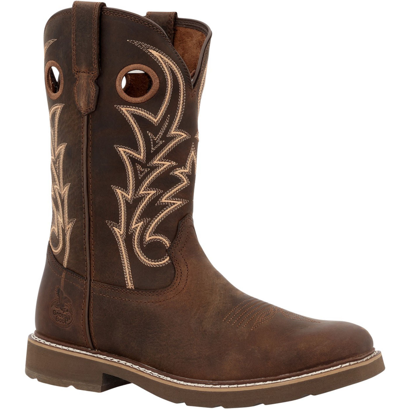 Georgia Boot Core 37 11" Steel Toe Western Pull-On Work Boot