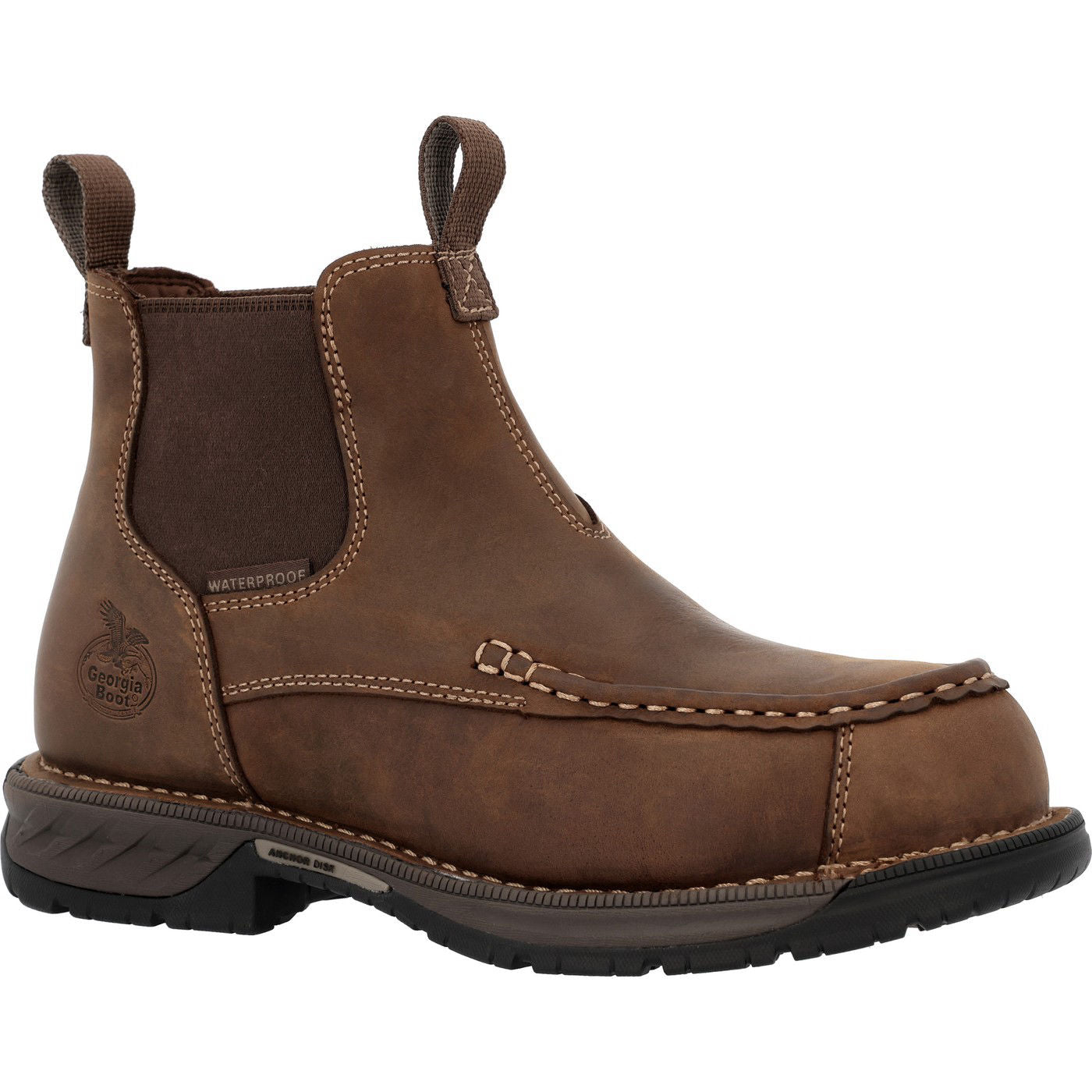 Georgia Boot Athens 360 Moc-Toe Chelsea Waterproof Nano Composite Toe Work Boot