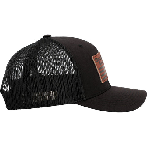 Georgia Boot Unisex Black Leather Patch Trucker Hat