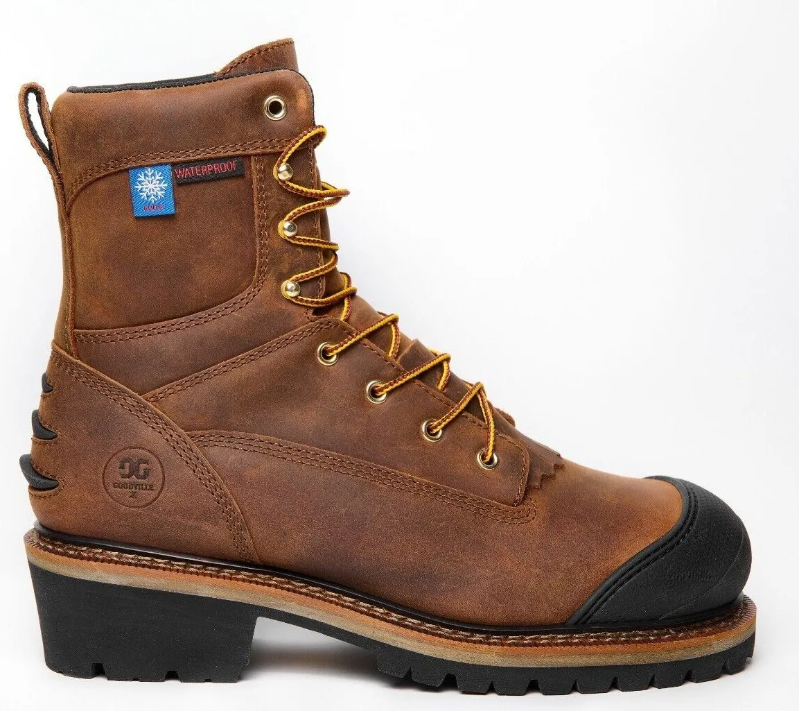 Goodville Catskill-Series Composite Toe 600G Insulated Waterproof Logger Work Boots LS102WI