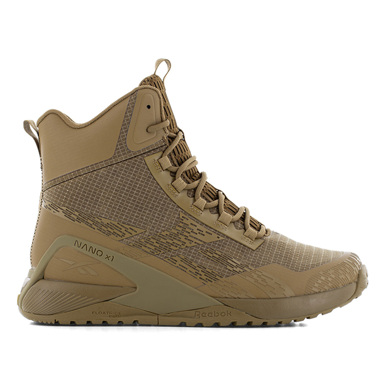 Reebok Nano X1 Adventure Tactical MEN'S 6" Side Zipper Coyote Boots RB3486