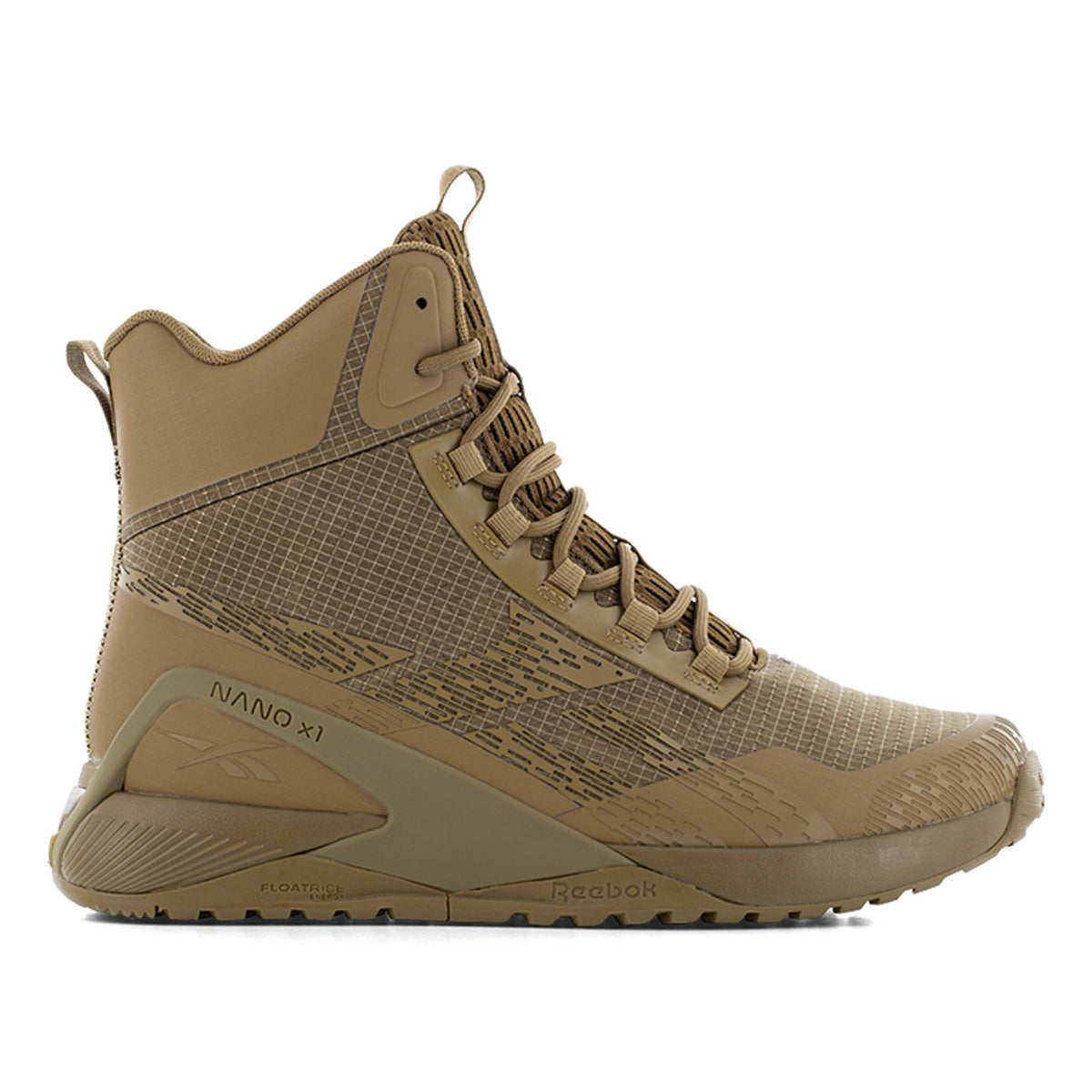 REEBOK NANO X1 ADVENTURE TACTICAL MEN'S 6" SIDE ZIPPER COYOTE BOOTS RB3486