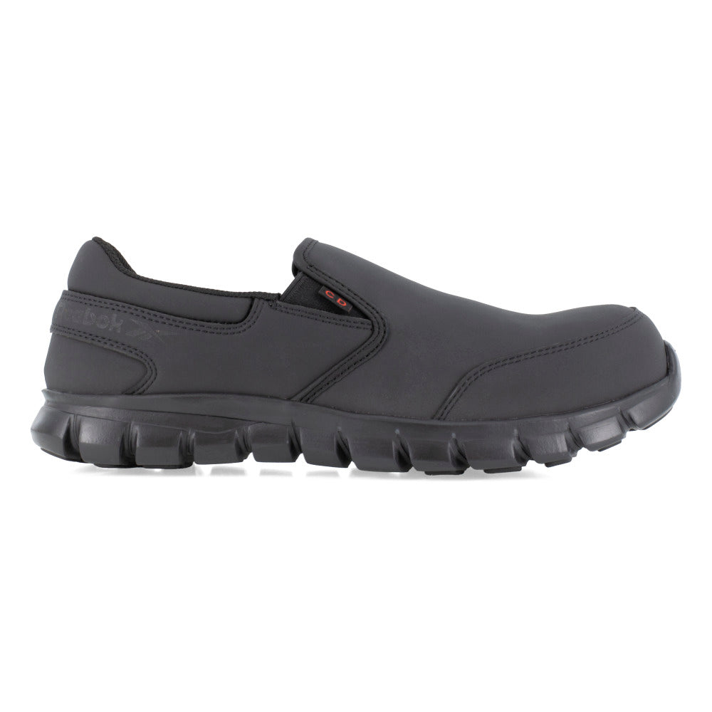 Reebok Sublite Cushion Work MEN'S Athletic Slip-On Black Boots RB4044