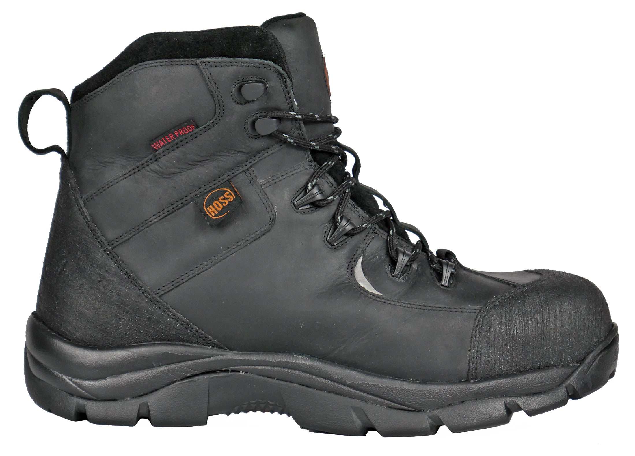 Hoss Ridge Black Work Shoes Boots 60130