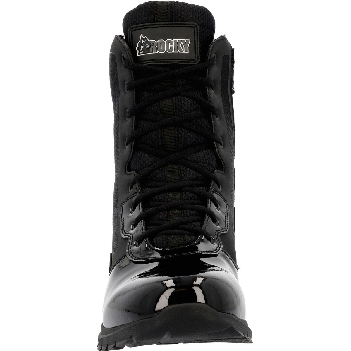 Rocky Cadet 8" Black Side Zip Public Service Boot