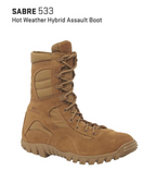 Belleville, Men's, 8", SABRE, 533, U.S. Navy Certified Hot Weather Hybrid Assault Boot, Coyote, 4, Regular, 533 040R