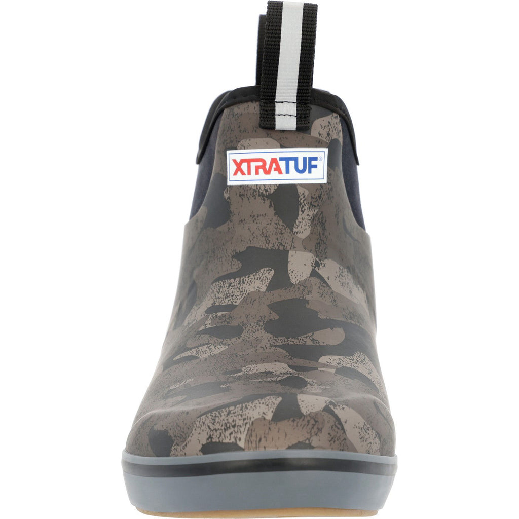 Women's Black Camo Ankle Deck Boot