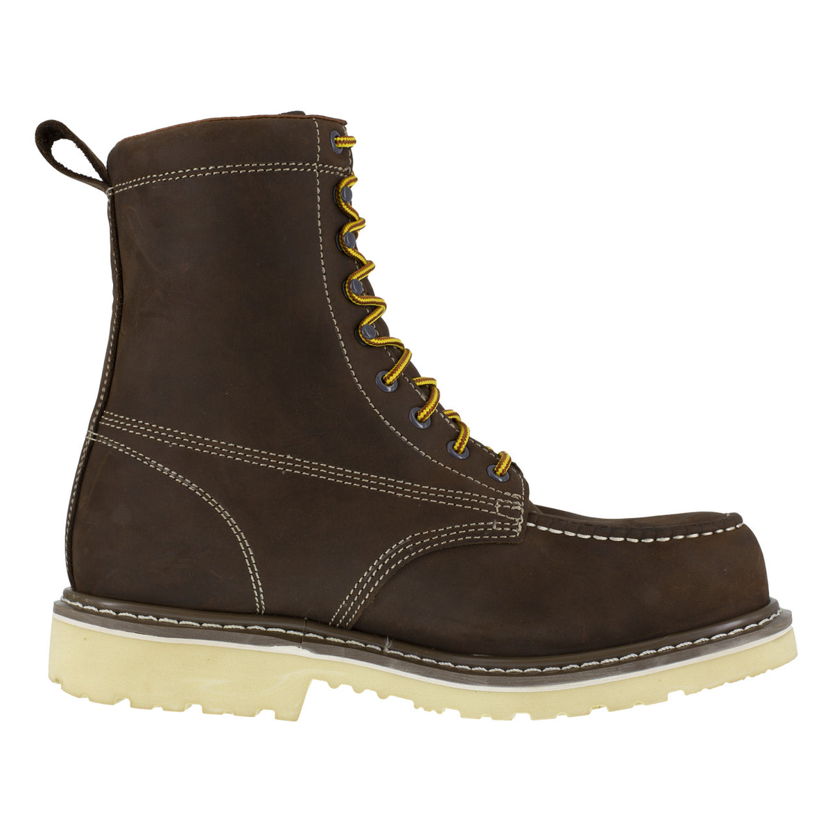 IRON AGE  SOLIDIFIER  8" BROWN WEDGE WORK COMP TOE BOOTS IA5082