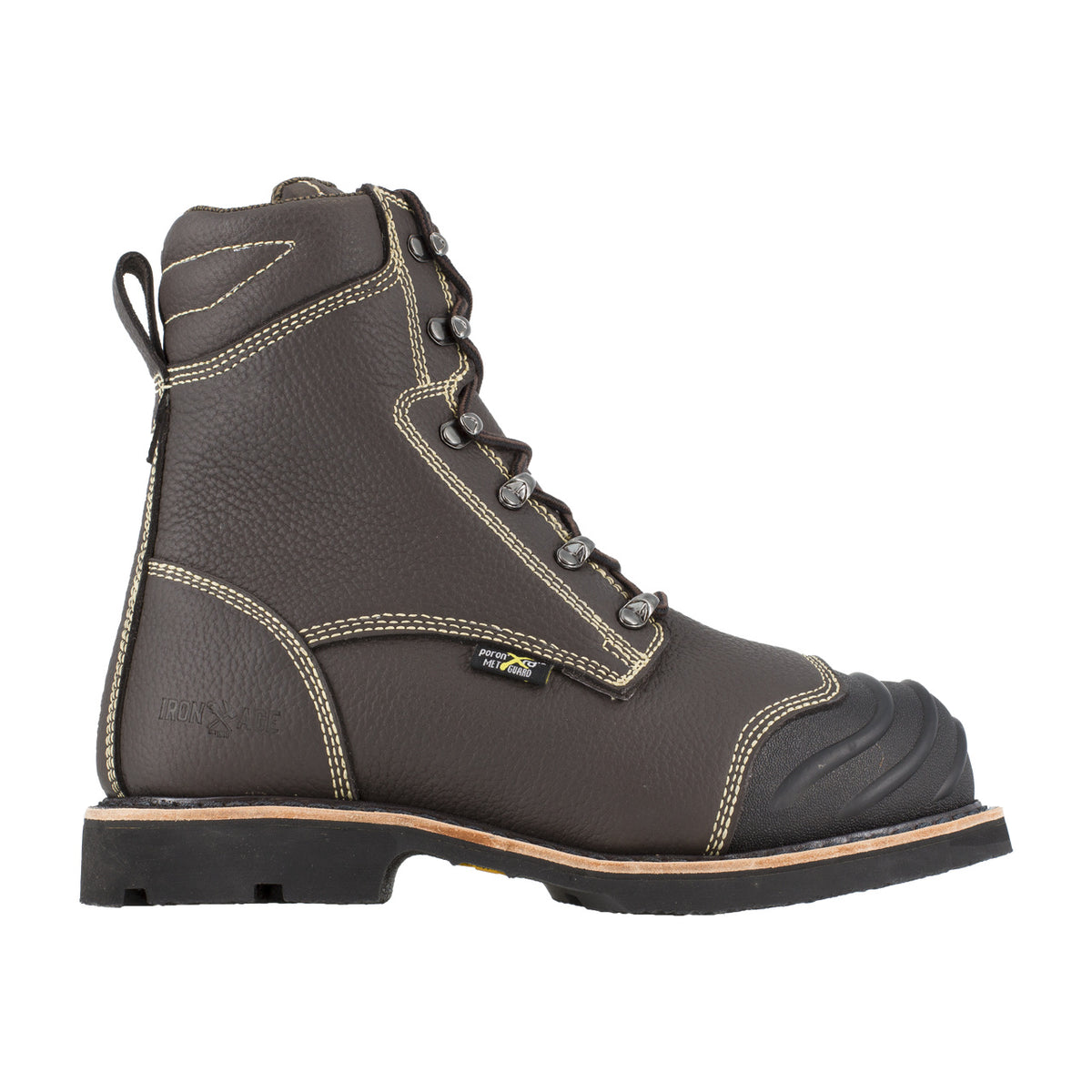 IRON AGE FORGEFIGHTER BROWN 8" SMELTER BOOT INT MET COMP TOE BOOTS IA0121