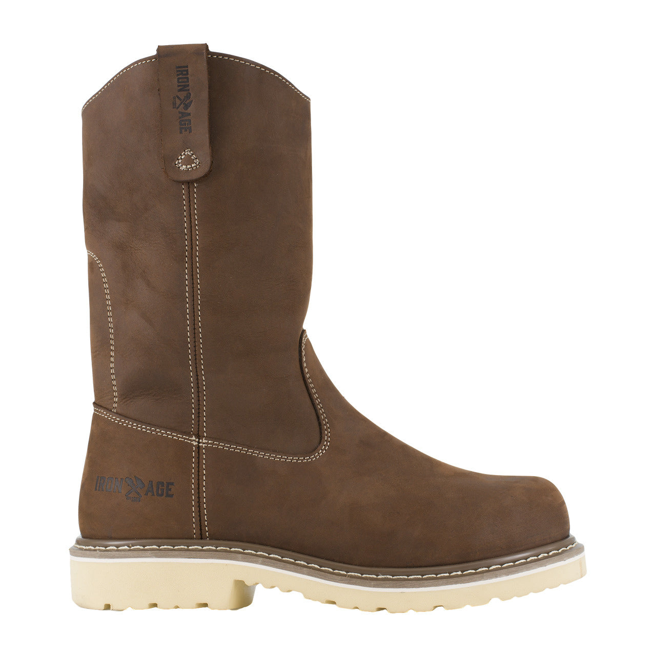 Iron Age Solidifier Brown 11" Pull-On Soft Toe Boots IA5091