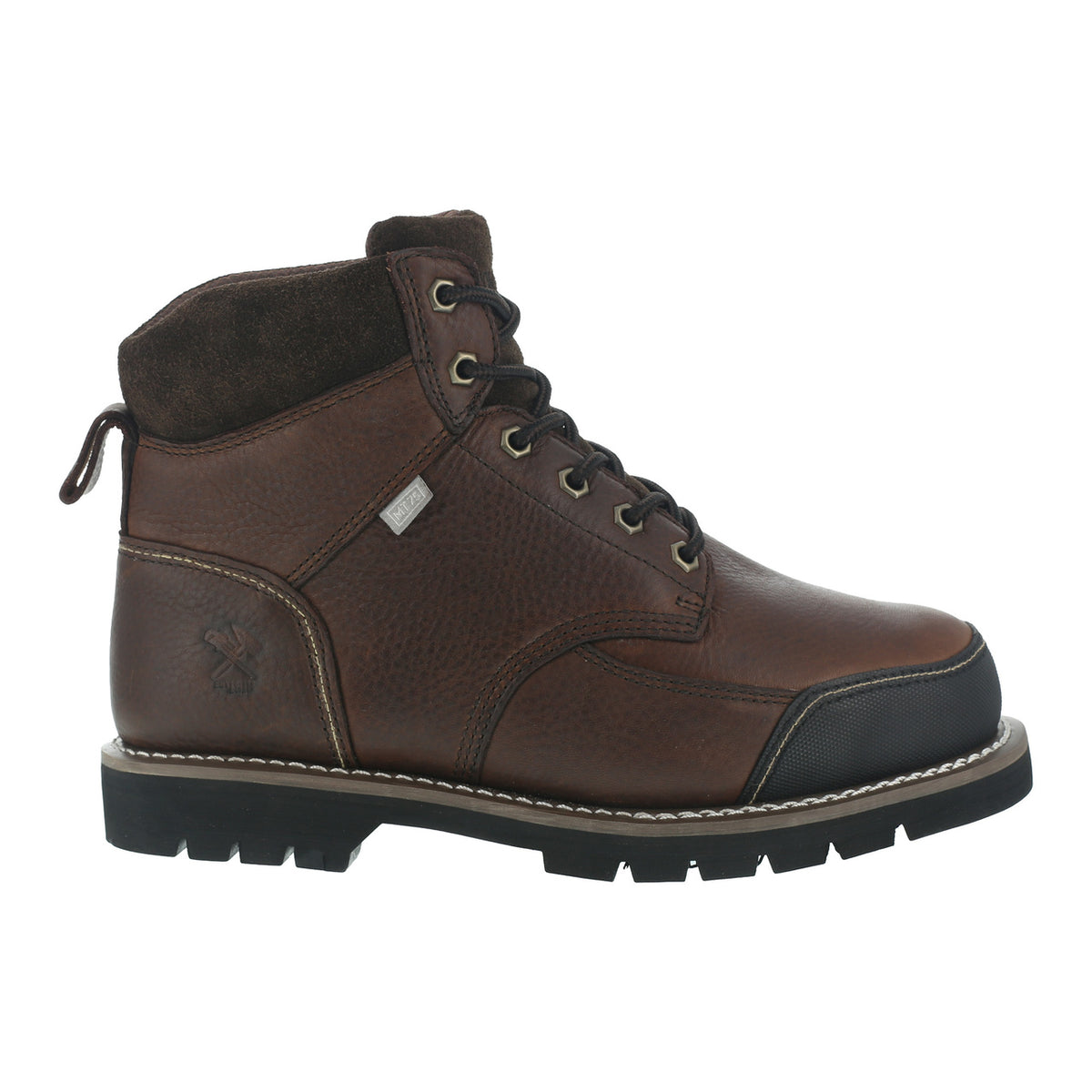 IRON AGE DOZER HAULER BROWN 6" WORK BOOT INT MET GUARD STEEL TOE BOOTS IA0163