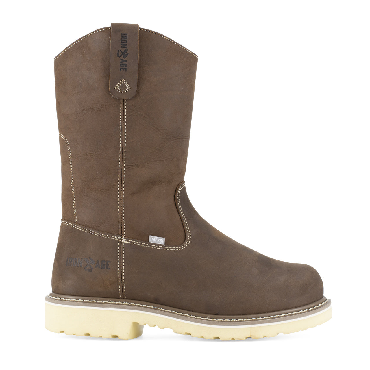 Iron Age Solidifier Brown 11" Pull-On Work COMP Toe Boots IA5092